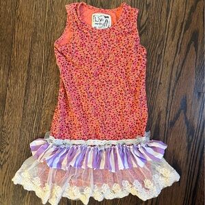 Red and Purple Girls Dress